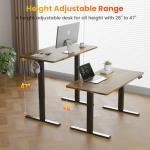 Height Adjustable Electric Standing Desk - Rustic Brown