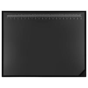 Colingmill 24" Black Desk Pad with Rulers