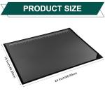 Colingmill 24" Black Desk Pad with Rulers