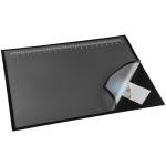 Colingmill 24" Black Desk Pad with Rulers