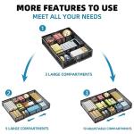 Expandable Desk Drawer Organizer with Adjustable Compartments