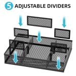 Marbrasse 2 Pack Adjustable Desk Drawer Organizers