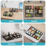 Marbrasse 2 Pack Adjustable Desk Drawer Organizers