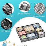 Marbrasse 2 Pack Adjustable Desk Drawer Organizers