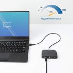 USB to 4-Port Ethernet Switch for Network Sharing