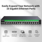 STEAMEMO 16-Port Smart Managed Ethernet Switch