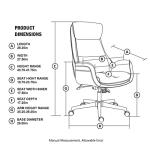Comfortable Ergonomic High Back Office Chair in Camel