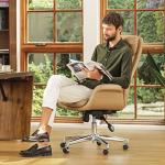 Comfortable Ergonomic High Back Office Chair in Camel