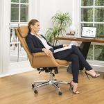 Comfortable Ergonomic High Back Office Chair in Camel