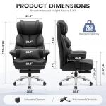 Big and Tall Leather Gaming Office Desk Chair