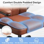 Kensaker Ergonomic Leather Office Chair with Lumbar Support