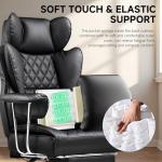 COMHOMA Big and Tall Executive Office Chair with Footrest