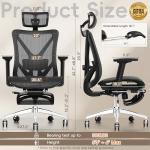 Gabryllly Ergonomic Office Chair with Footrest and Support