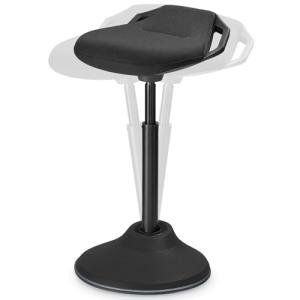 SONGMICS Adjustable Ergonomic Wobble Stool - Ink Black