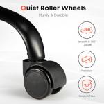 FNZIR Adjustable Rolling Stool with Backrest and Wheels