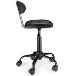 FNZIR Adjustable Rolling Stool with Backrest and Wheels