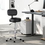 Adjustable Drafting Chair with Foot Rest - Black