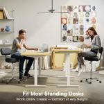 Adjustable Drafting Chair with Foot Rest - Black