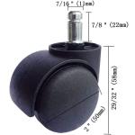 Universal 2-Inch Caster Wheels for Office Chairs