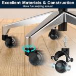 Quiet Rolling Chair Casters - Heavy Duty Wheels