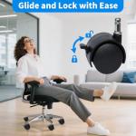 MySit 2" Office Chair Caster Wheels with Brake