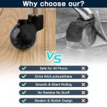 Quiet Rolling Chair Casters - Heavy Duty Wheels