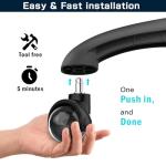 Quiet Rolling Chair Casters - Heavy Duty Wheels