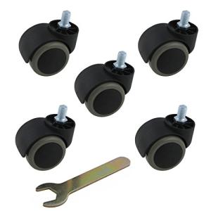 2-Inch Rubber Office Chair Caster Wheels Set