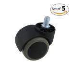 2-Inch Rubber Office Chair Caster Wheels Set