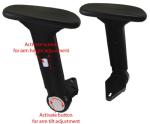 Adjustable Office Chair Armrests with Soft Pads
