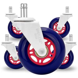 Roller Blade Caster Wheels for Chairs - Set of 5