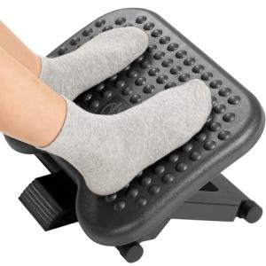 Adjustable Under Desk Footrest with Massage Feature