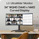 LG 34-inch Curved UltraWide WQHD Monitor