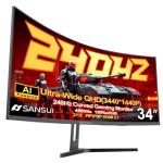 SANSUI 34" Ultrawide Curved Gaming Monitor