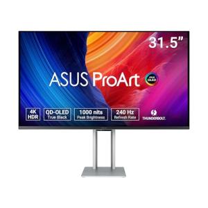 ASUS ProArt Display 32” 4K HDR QD-OLED Professional Monitor (PA32UCDM) - UHD, Ultra-Slim, 240Hz, 0.1ms, Auto Calibration, Dolby Vision, 99% DCI-P3, ΔE<1, Thunderbolt 4, Calman Ready, 3 yr Warranty