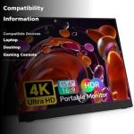 ForHelp 15.6" True 4K Portable Monitor