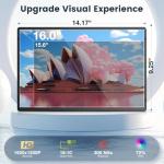 FLYTOCCA 16-Inch Portable FHD Monitor with Speakers