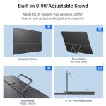 InnoView 15.6" 1080P Portable Monitor with Stand