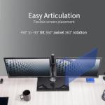 VIVO Dual Monitor Stand with Glass Base