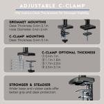 Adjustable Gas Spring Monitor Stand for 15-32 Inches