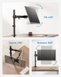 HUANUO Adjustable Single Monitor Mount for Desks