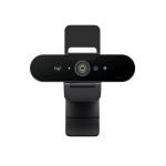Logitech Brio 4K Webcam, Video Calling, Noise-Cancelling mic, HD Auto Light Correction, Wide Field of View, Works with Microsoft Teams, Zoom, Google Voice, Google Meet, PC/Mac/Laptop/MacBook/Tablet