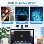 Galyimage 4K Webcam with Ring Light Web Cam 4K Autofocus with TOF Computer Camera 1080P 60FPS Web Camera Built-in Privacy Cover and Microphone Streaming Webcams for Zoom/Skype/Google Meet