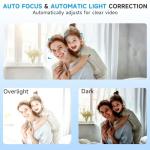 AOC 4k Webcam for PC with Microphone, Computer Camera with Noise Cancellation, Privacy Cover, 99° FOV, Plug & Play USB Webcam for Streaming, Conferencing, Zoom, Skype, Facetime, Laptop, PC, Skype