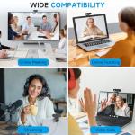 AOC 4k Webcam for PC with Microphone, Computer Camera with Noise Cancellation, Privacy Cover, 99° FOV, Plug & Play USB Webcam for Streaming, Conferencing, Zoom, Skype, Facetime, Laptop, PC, Skype