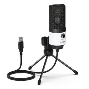 FIFINE USB Podcast Microphone,PC Computer Recording Mic for Desktop Laptop,Studio Condenser Microphone with Volume Knob for Voice-Over, Vocals, Online Meeting, YouTube-K669W