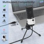 USB Podcast Microphone for Desktop and Laptop
