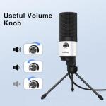 USB Podcast Microphone for Desktop and Laptop
