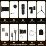 Dejasound Ensemble Microphone with Isolation Shield Black