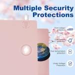 Pink Wireless Charging Desk Mat for Office